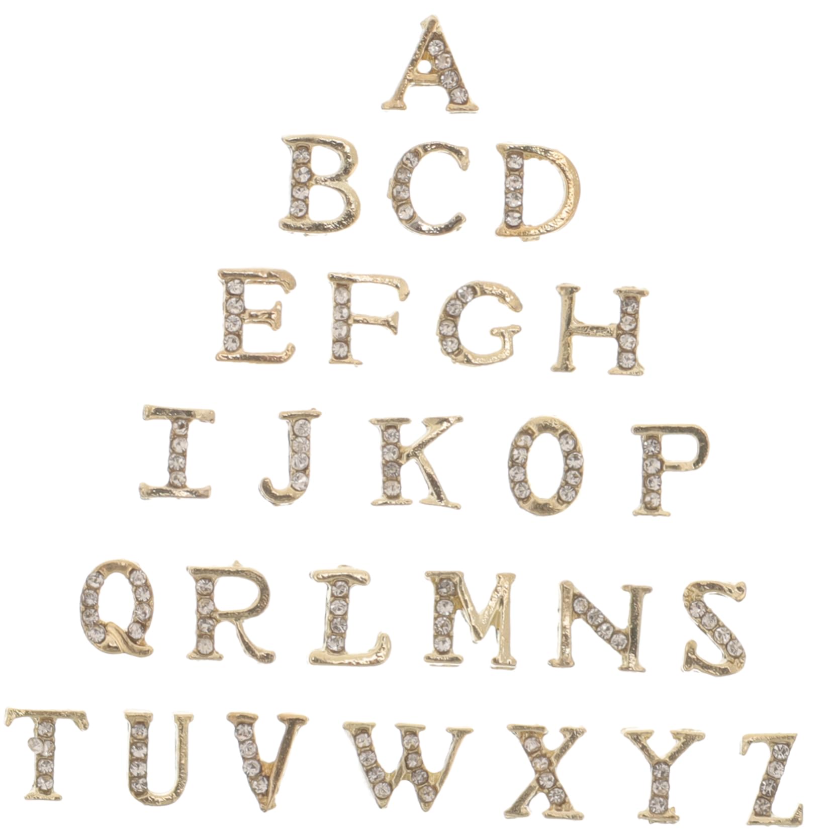 VICASKY Unique Nail Decorations Manicure Charms Letter Charms Rhinestone Nail Art Jewelry for Women