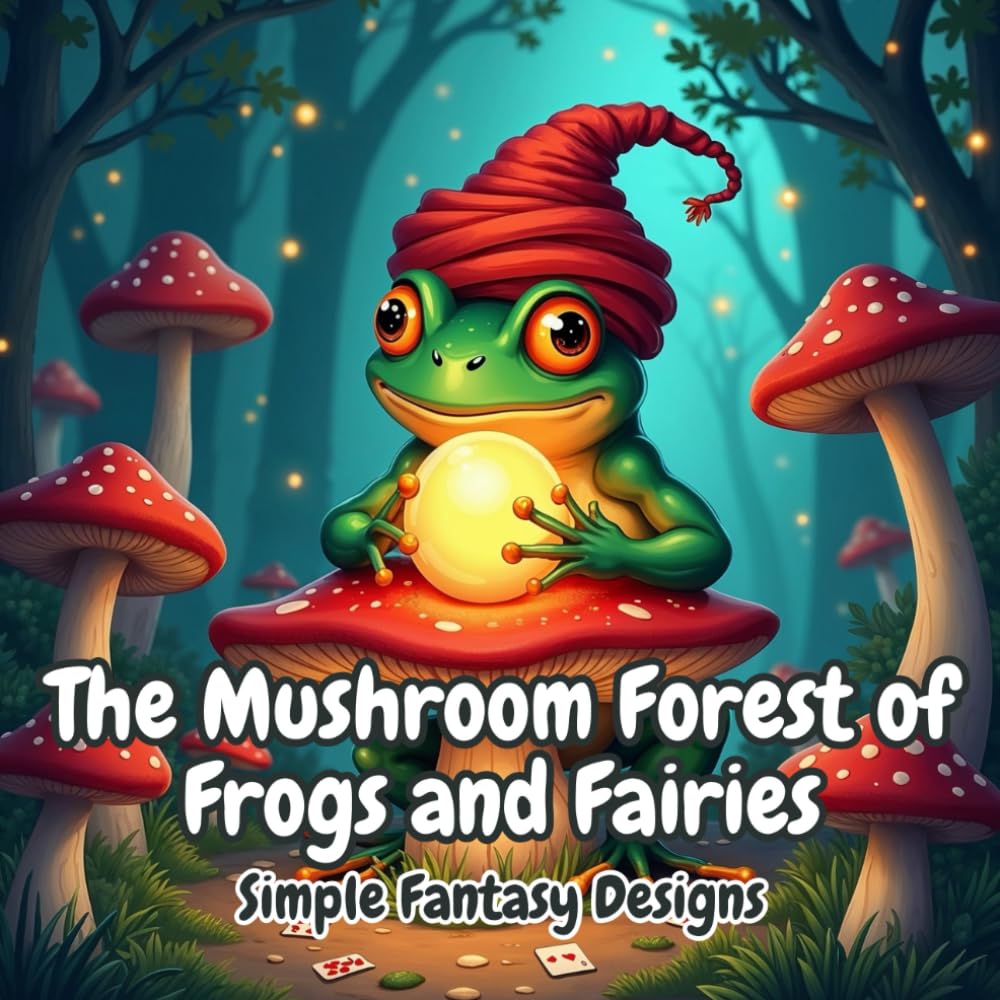 The Mushroom Forest of Frogs and Fairies | Mushrooms Coloring Book For Adults | Simple Greyscale Scenes of Fantasy Fairytale And Mushroom World: ... Book For Women For Relaxation And Mindfulness