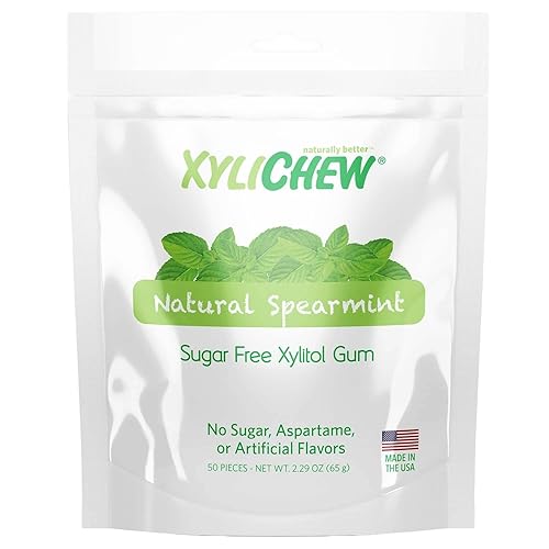 Miniatura 11 de Xylichew Goma de mascar de xilitol - Goma de mascar sin azúcar, sin aspartamo, sin gluten, keto, sin azúcar, saludable, cuidado bucal natural