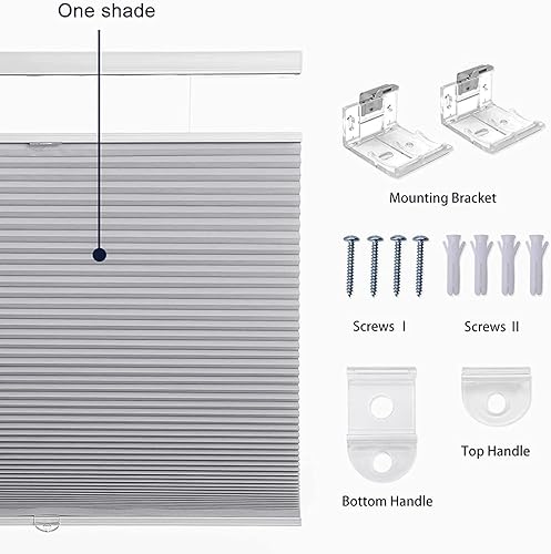 Miniatura 4 de Blinhdome Persianas opacas de arriba abajo, persianas celulares inalámbricas para ventanas para oscurecer la habitación, diámetro de panales de 1.5