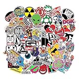 64x Cartela Adesivo Skate Marcas Stickers Skateboarding mod 12