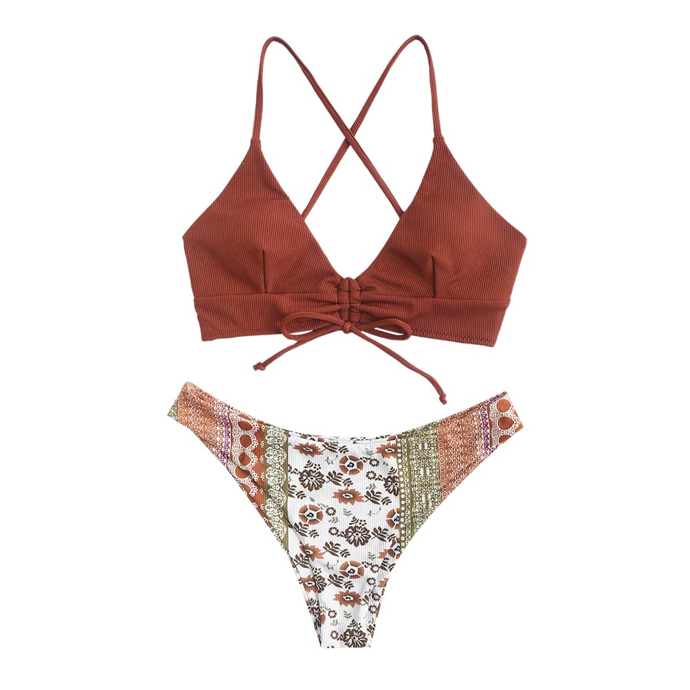 ZAFUL Tweedelige bikiniset voor dames, met verstelbare push-up rug