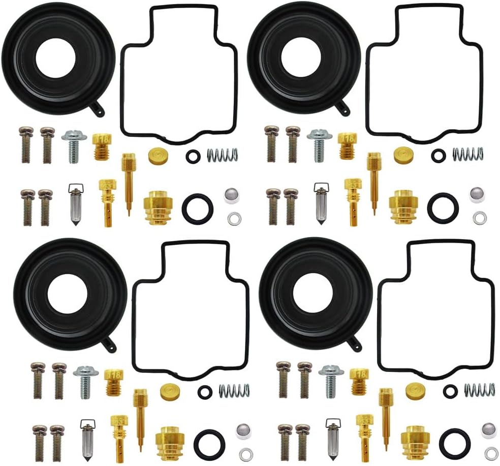 4Pack Carburetor Carb Repair Rebuild Kit with Diaphragm Replacement for Yamaha