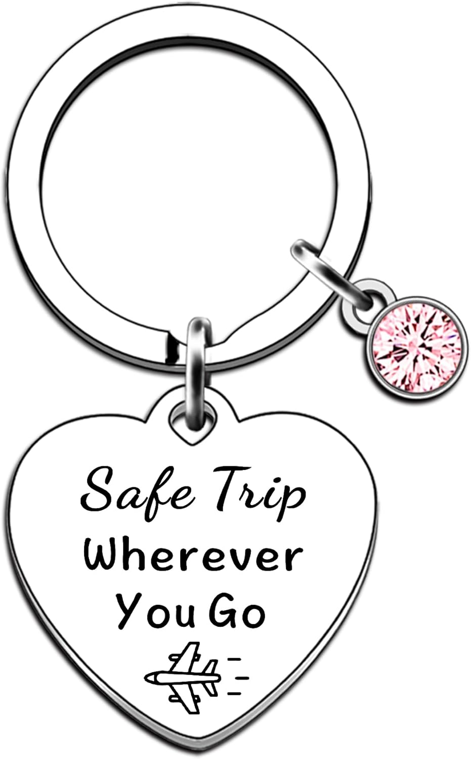 JMIMO Safe Travels Gift Safe Travels Keyring Travelling Gifts for Her Women Flight Attendant Flight School Graduation Gifts Safe Trip Wherever You Go Present JMIMO Safe Travels Gift Safe Travels Keyring Travelling Gifts for Her Women Flight Attendant Flight School Graduation Gifts Safe Trip Wherever You Go Present