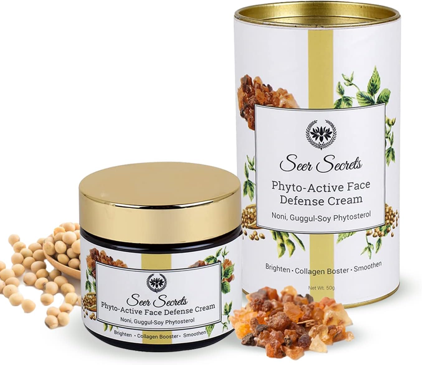 Phyto-Active Face Defense Anti-Aging Cream for Hydration, Moisturize & Glowing Skin, 50 Gm