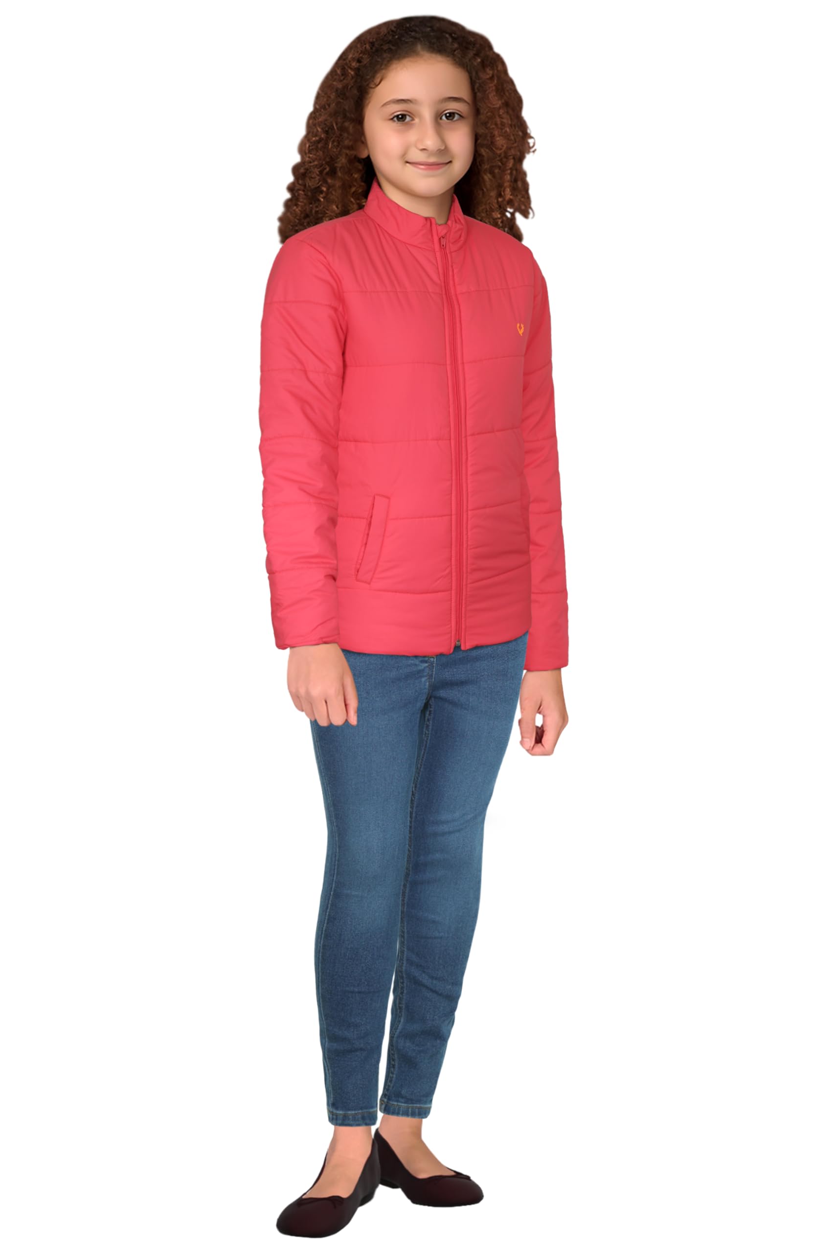 Allen Solly Girls Pink Textured Regular Fit Jacket 2