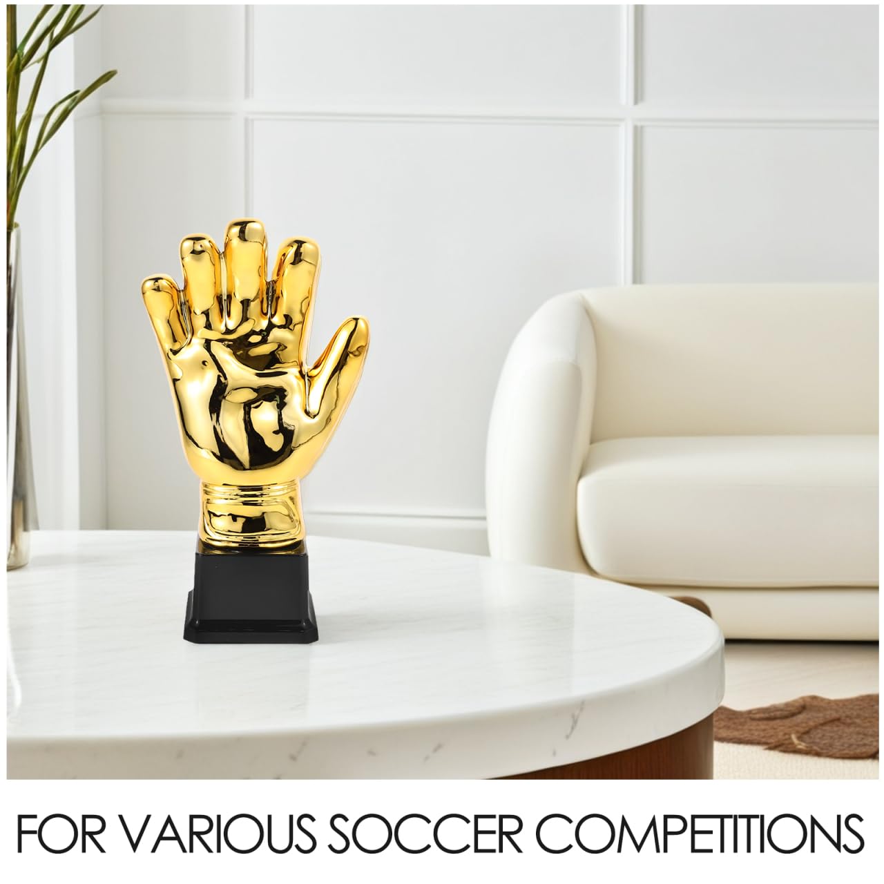 UPKOCH Trophée Gardien de But Or Unique Forme de de Football Trophée Sportif Décoratif pour Compétitions Scolaires et Amateurs Cadeau Football Personnalisé