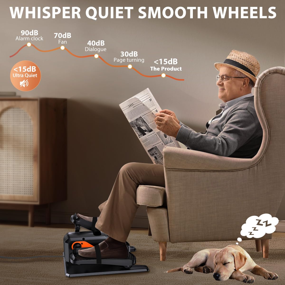 Snapklik.com : Under Desk Elliptical Machine, Electric Ellipse Leg ...