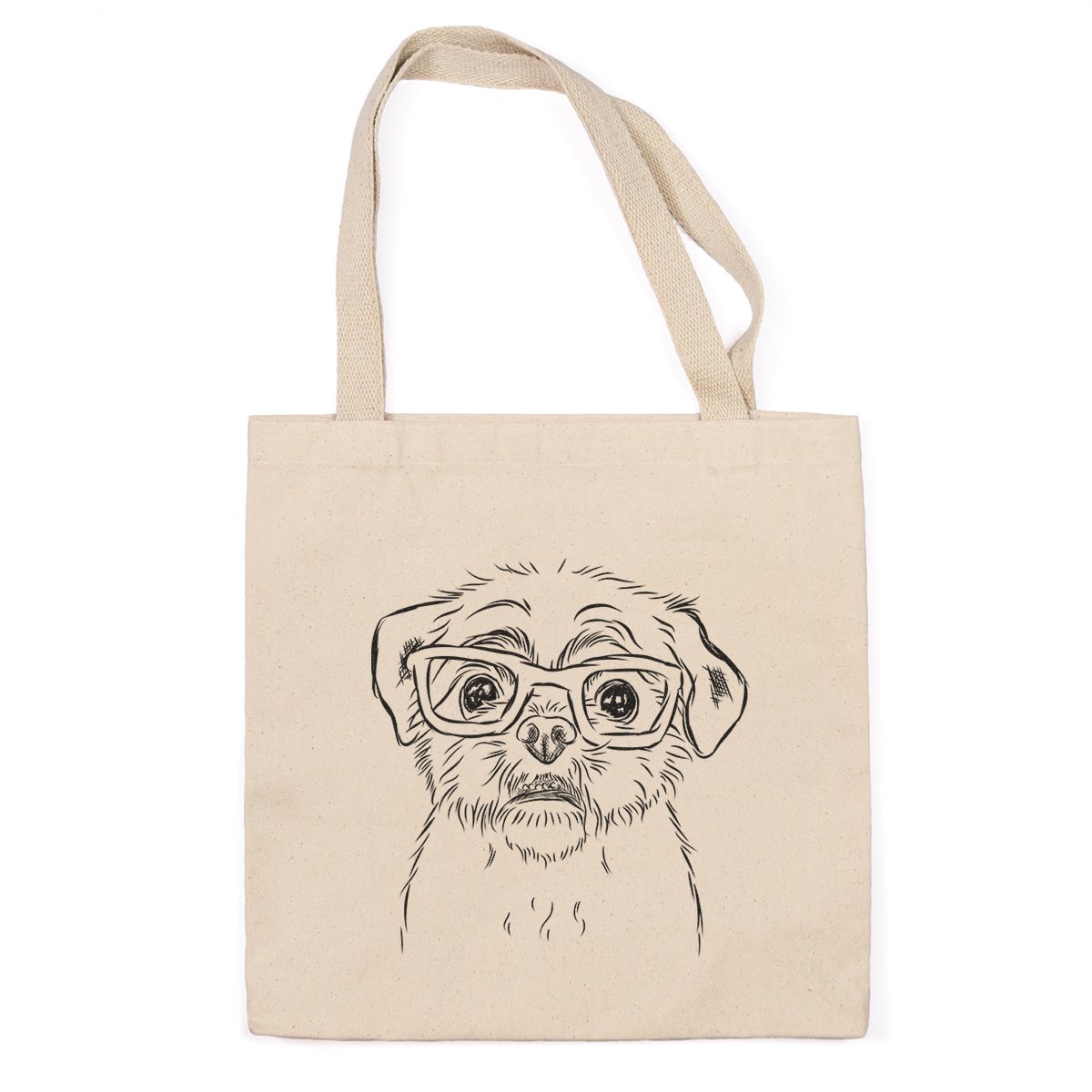 Smash the ShihTzu Heavy Duty 100% Cotton Canvas Tote Shopping Reusable Grocery Bag 14.75 x 14.75 x 5 Printed 1 Side Beige TOTE-Smash-ShihTzu-1-side
