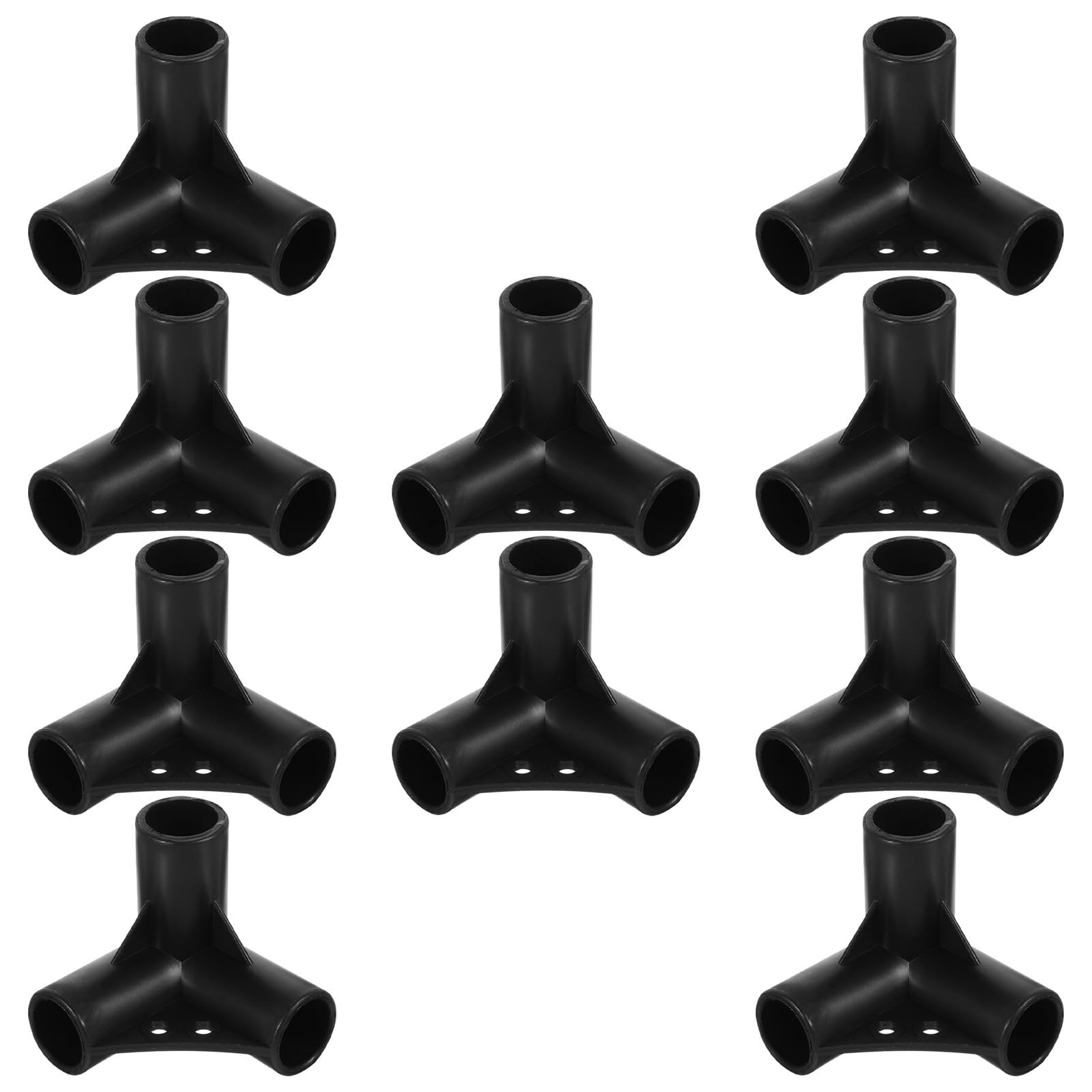 SHINEOFI 10pcs 20mm Plastic Gardening Tube Connectors 3-way Corner and 4-way Cross Joint for Trellis Sunscreen Shed Plant Stakes, Compatible 20mm Pipe Frames