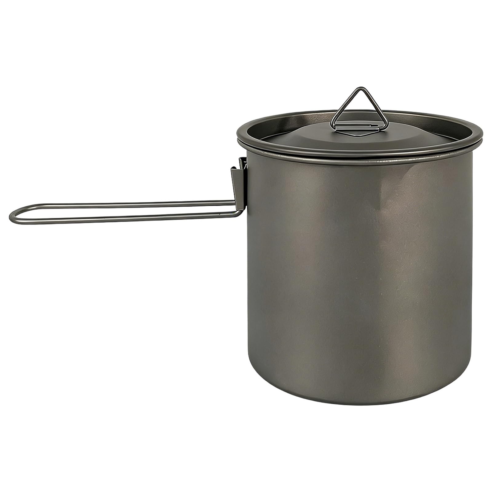 718.9 g / 750ml Reintitan Camping Kochtopf, Titan-Mundbecher mit klappbarem Griff, leicht 102.1 g / 103g, tragbar für Camping, Reisen, Picknick