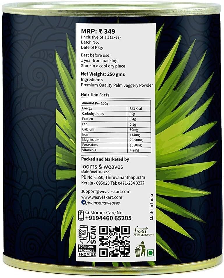 Miniatura 2 de Verem Polvo Jaggery de palma 100% puro, natural y sin refinar (Karuppatti) de Kerala - 250gm