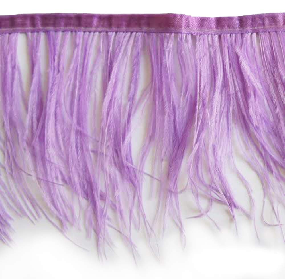 Plumes d'autruche lilas 4 pouces pour vos tenues de soirée