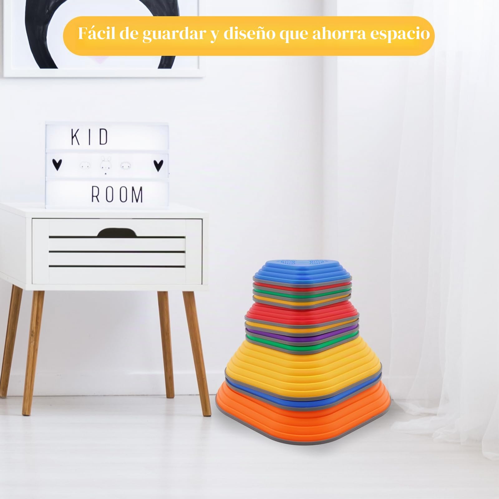 Piedras de Equilibrio para Niños,11 Piedras Duraderas Antideslizantes Que Fomentan el Equilibrio y Habilidades Motoras Pequeños,Curso de Obstáculos,Juegos para Colegios y Guarderías