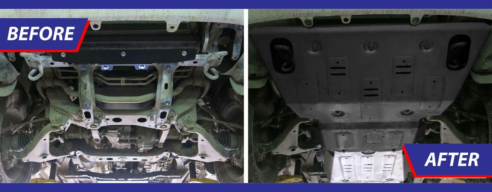 J&J AUTOMOTIVE Protection sous Moteur en Acier pour Toyota Hilux 2007-2015, Plaque de Protection de Châssis, Épaisseur 2 mm, 1x Protection Moteur