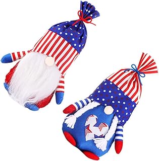BESTOYARD 1 Par Boneca Do Dia Da Independência Bonecas Americanas Decoração Da Bandeira Americana Boneca De Pelúcia Gnomo Boneca De Pelúcia Sueca Dia Do Memorial Gnomos Linda Boneca Boneca