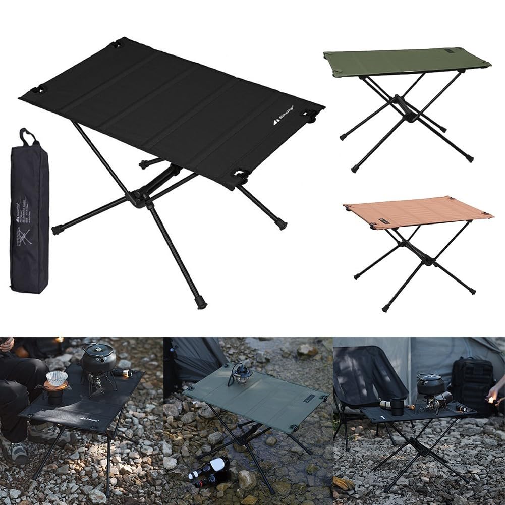 Kleine, opvouwbaar, lichtgewicht aluminium oprolbare picknicktafel met