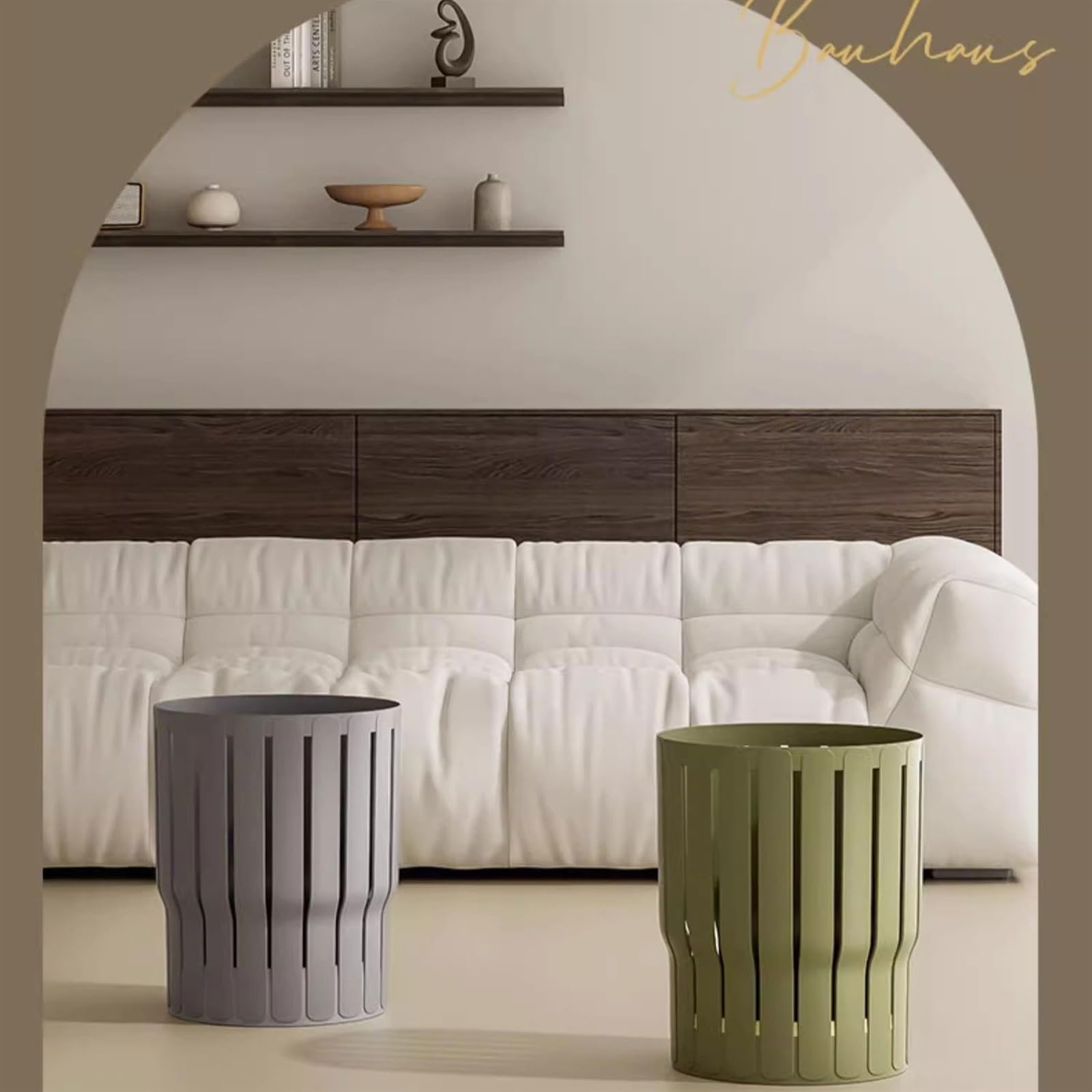 bidoni per la cucina Pattumiera Casa Soggiorno Camera da letto Bagno di alto valore Toilette Ufficio Dormitorio Luce Lusso Creativo retrò bidoni per la polvere per la cucina(Yellow)