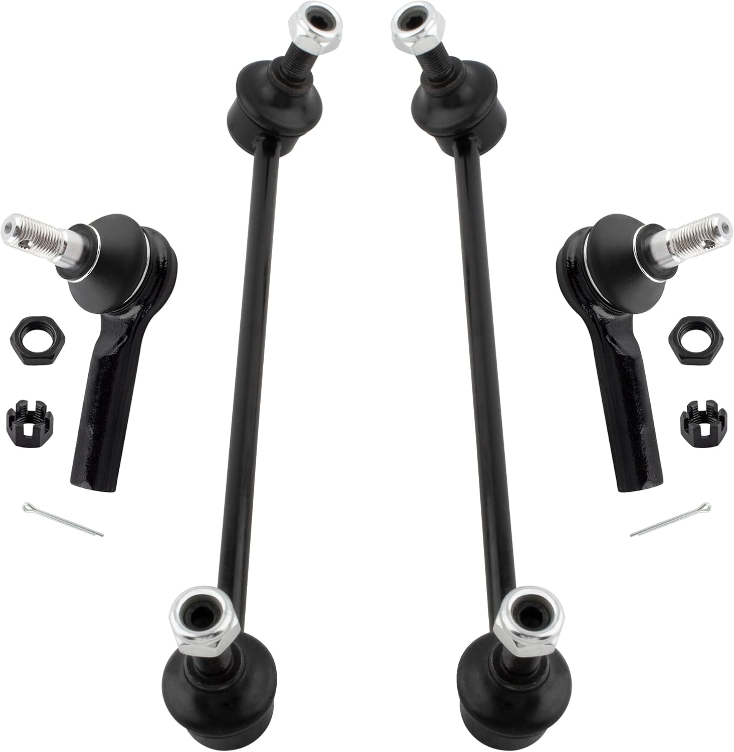 K750142 K750143 ES3661 Front Outer Tie Rod Ends Stabilizer Sway Bar Links for Infiniti M45 2003 2004 Infiniti Q45 2002 2003 2004 2005 2006, Pack of 4