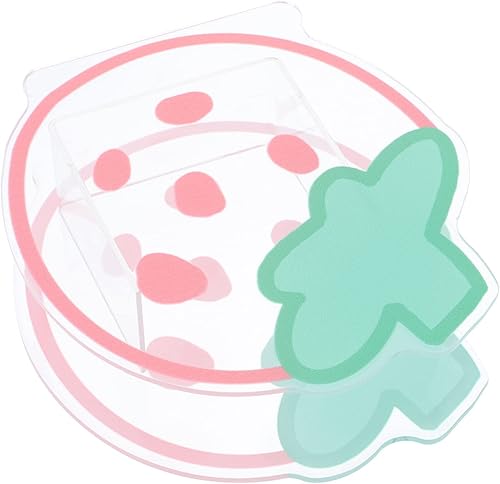 Beaupretty Soporte para brochas de maquillaje de acrílico, con forma de dibujos animados, soporte para lápices de escritorio transparente,