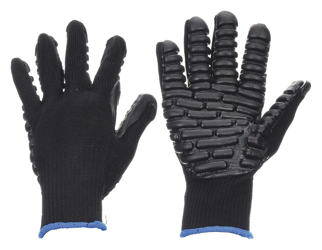 Anti-Vibration Gloves, XL, Black, PR