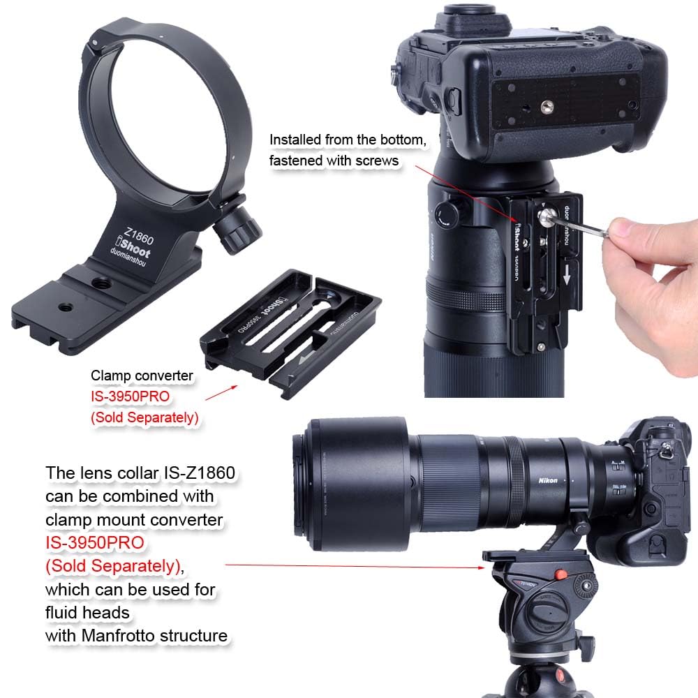 Buy iShoot Metal Lens Collar Tripod Mount Ring Compatible with