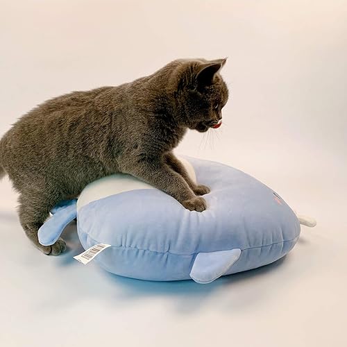 Miniatura 3 de Almohada de peluche suave para niños, regalo para cumpleaños, San Valentín, Navidad., Ballena, Azul (Sky Blue)
