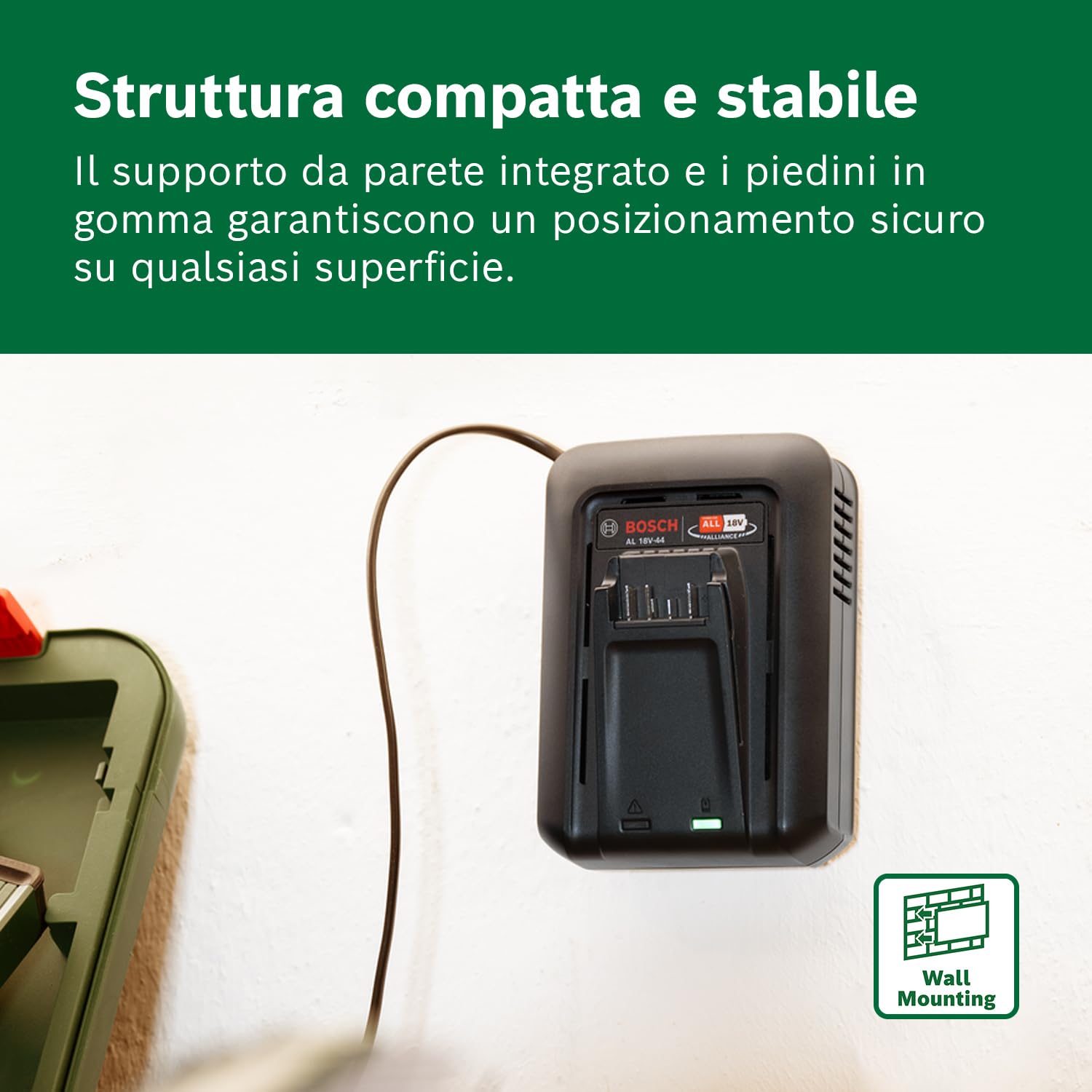 Bosch batteria e caricabatteria rapido Starter Set 18V (1 batteria al litio da 4,0 Ah; 1 caricabatteria rapido; POWER FOR ALL 18V Alliance)