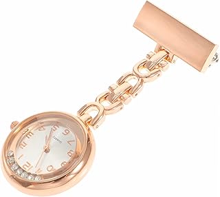 1 peça de relógio feminino de mesa de enfermeira, relógios modernos para mulheres, relógio de enfermagem, com clipe para enfermeiras, relógio de enfermeira, relógio de enfermeira, relógio de enfermeira, presente de enfermeira, Ouro rosa, 8.5X3CM, centímetro