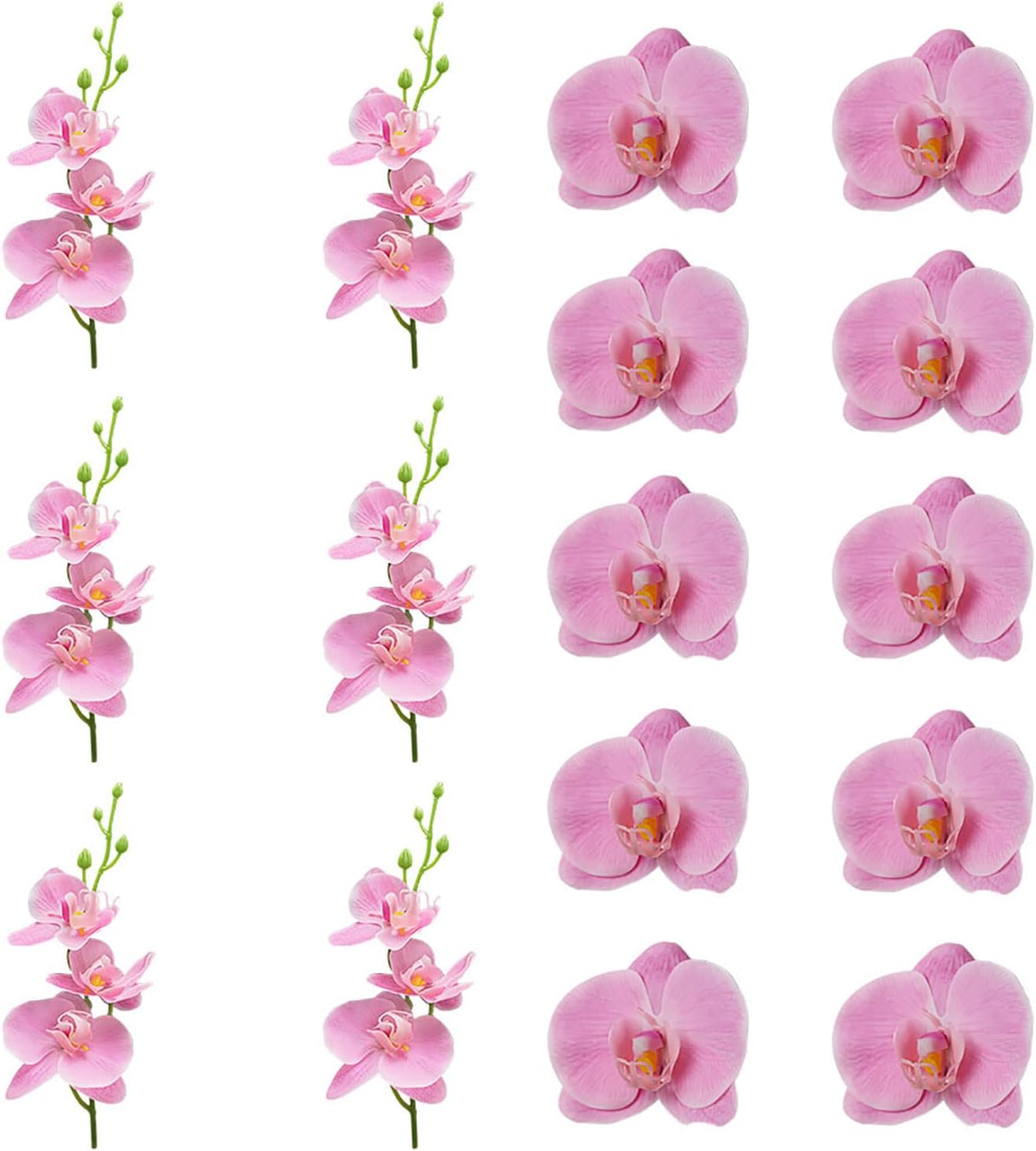 LARDUX 12 PCS Artificial Flower Vase Fillers & 20 PCS Fake Flower Heads