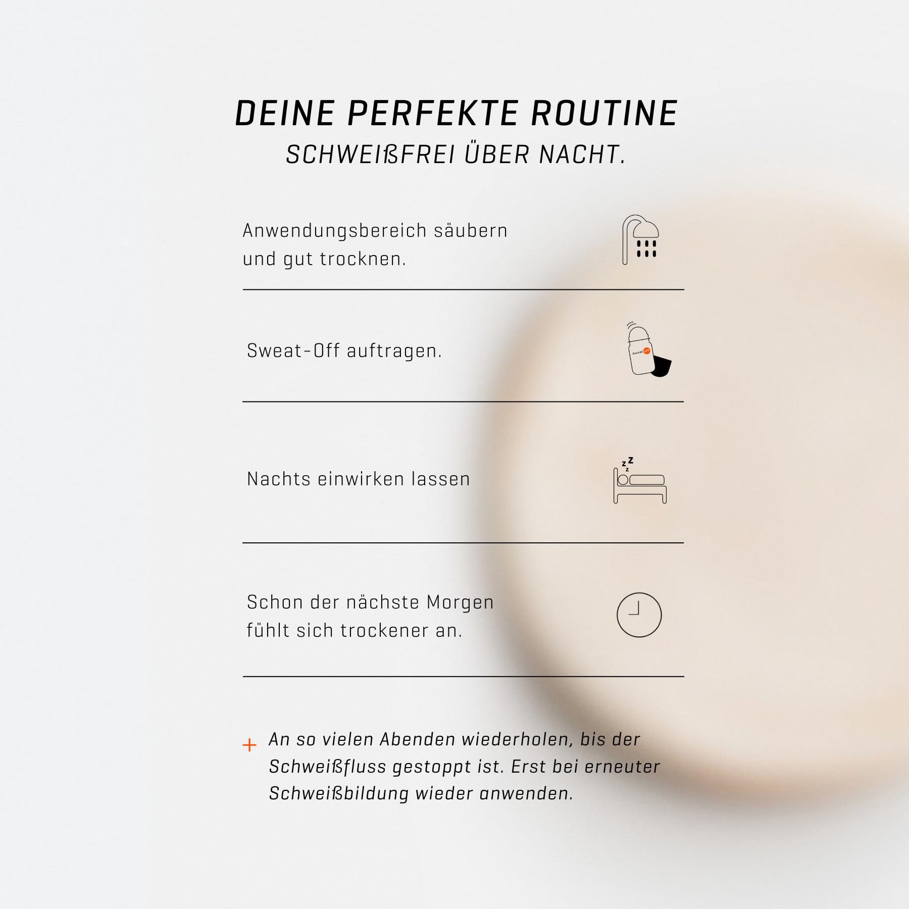 Sweat-Off Antitranspirant Lotion 75ml gegen Schwitzen | Lotion gegen Schwitzen | Für verschiedene Körperbereiche geeignet I Antitranspirant für Männer & Frauen