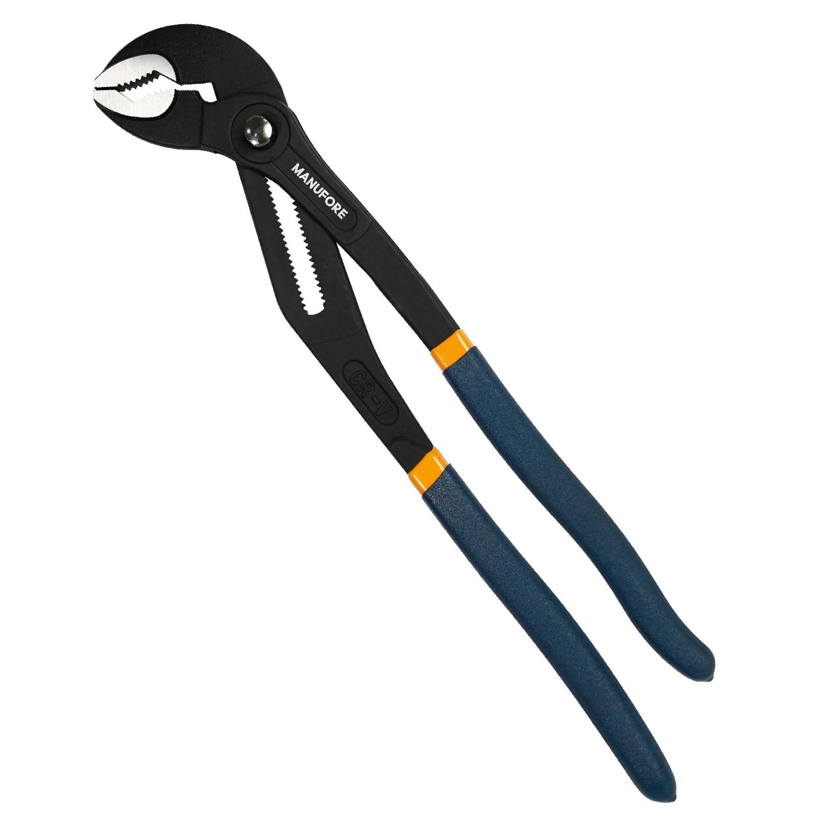 MANUFORE 400 mm Pinces Multiprises- Pince Plombier Grande Taille, Réglage Rapide par Bouton, Antidérapante & Durable,pour Bricolage & Plomberie