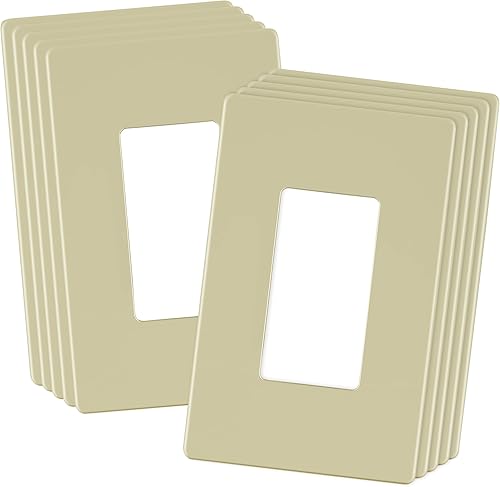 ENERLITES Rêve Collection - Cubierta para interruptor de decoración de lujo, placa de pared sin tornillos, acabado mate, tamaño mediano, 1 banda de