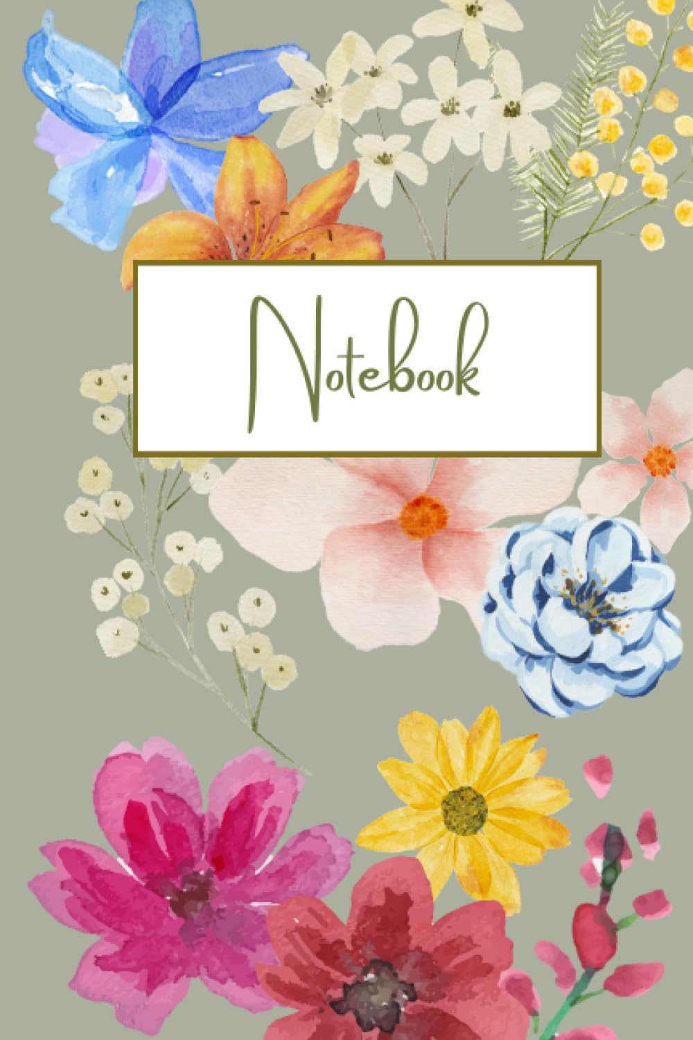 Notebook: herbal floral print notebook