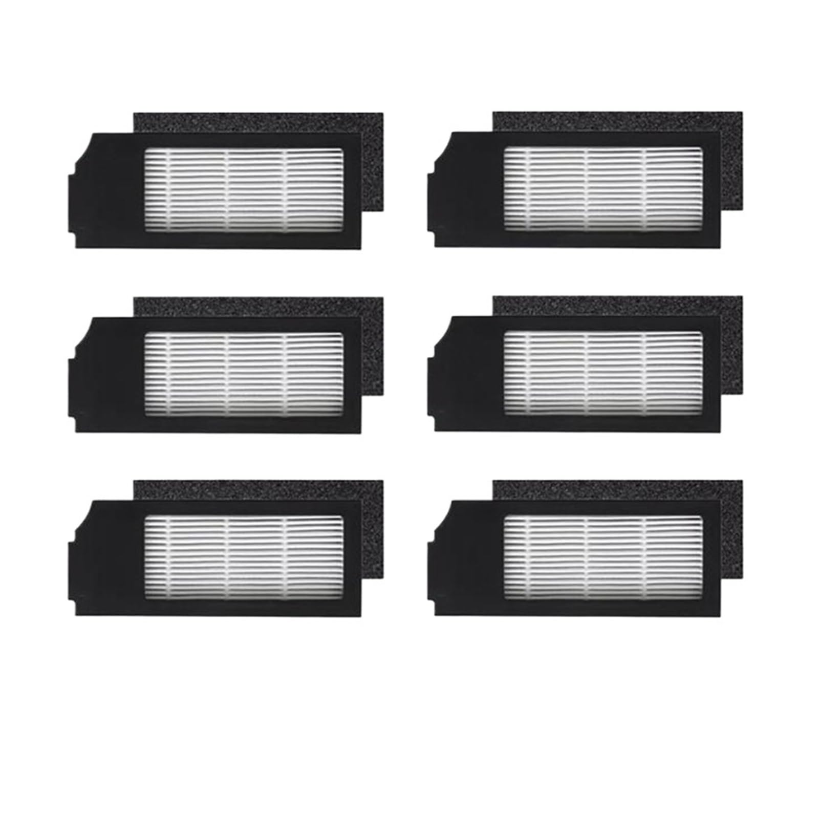 GENTERUN Dust Box Bin Container Parts ，Compatible For ECOVACS，Compatible For Deebot， X1 TURBO/OMNI Collection Filter(6 Filters)