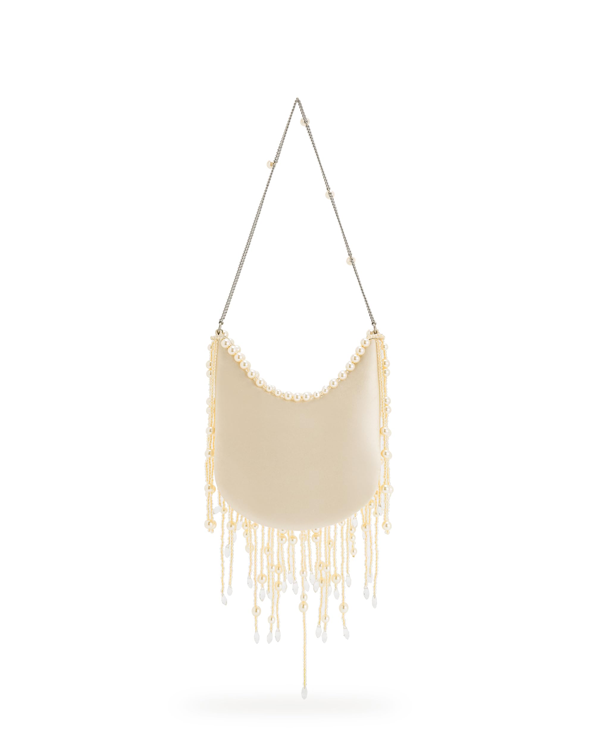 JW PEI Women's Elaine Pearl-Embellished Fringe Bag - White
