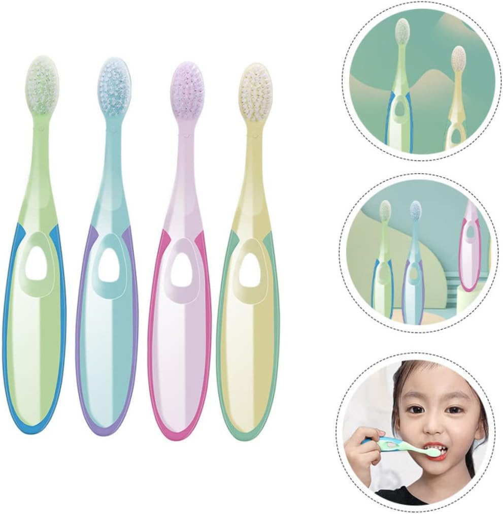 4pcs Toothbrush Soft Bristles Dental Care Tool for Ages Gentle Gum Care Training Brushes for Boys