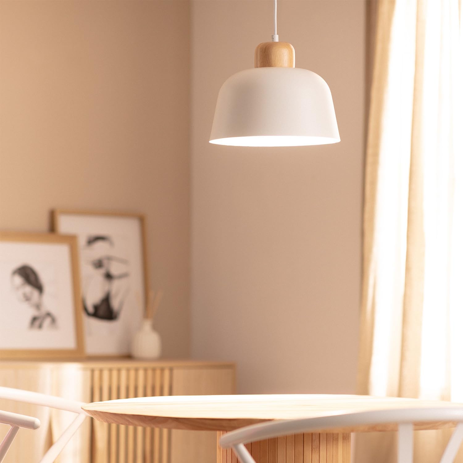 LEDKIA LIGHTING Lampada A Sospensione Fibre Naturali Kofia
