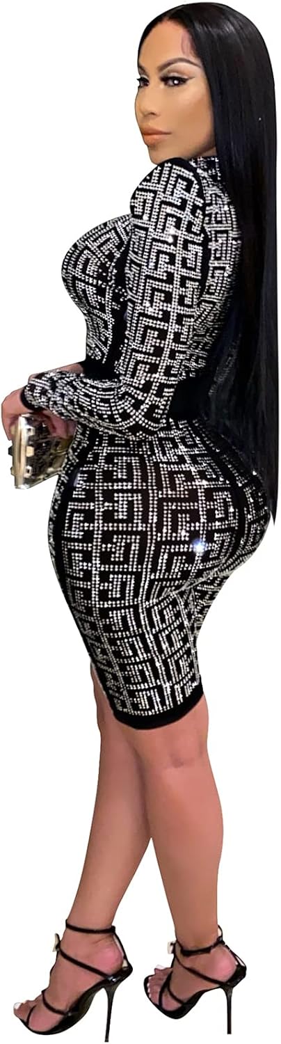 Womens Sexy 2 Pieces Rhinestone Crop Tops Bodycon Shorts Party Clubwear Tracksuit Outfits Set - Image 2