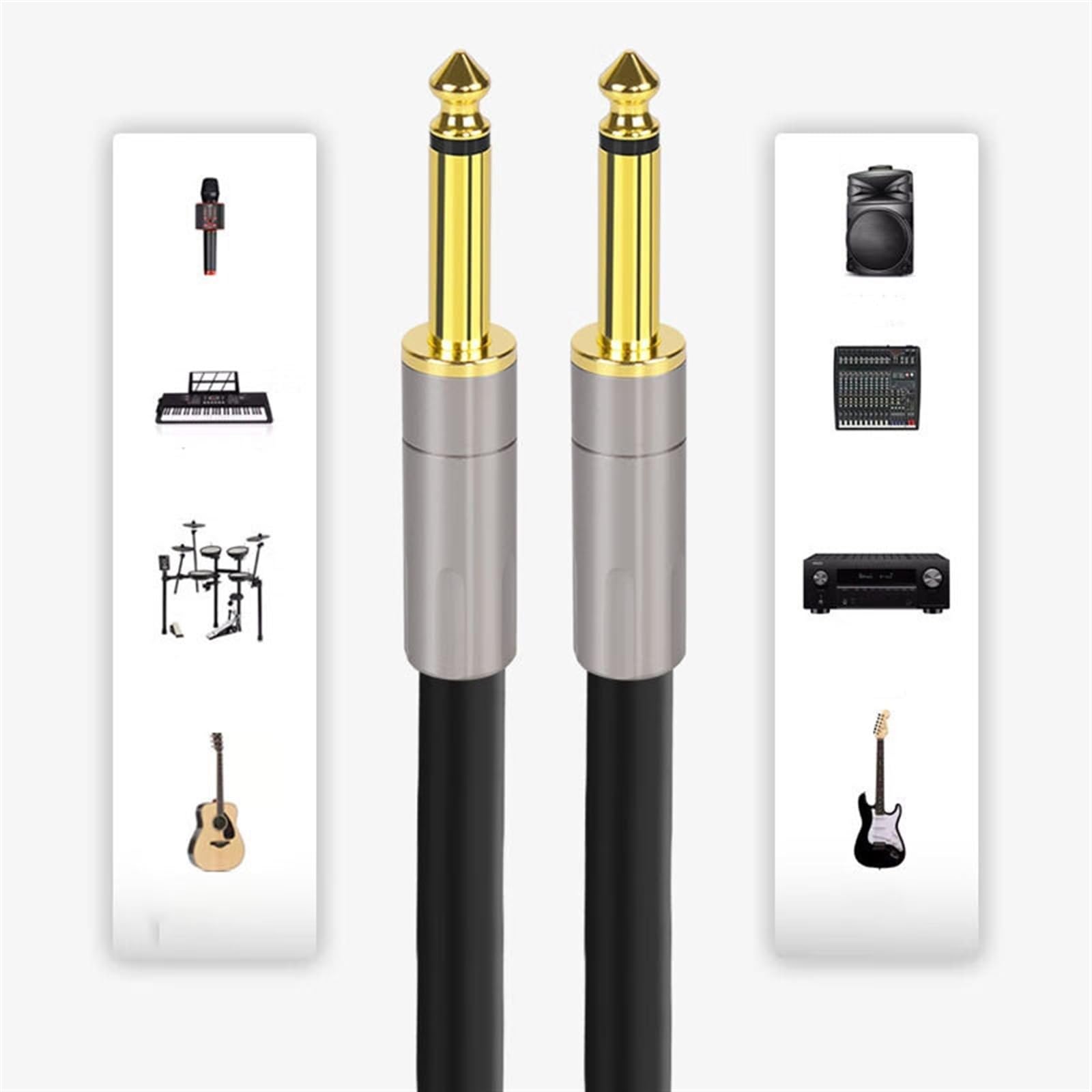 TSTS Cavo Strumento per Chitarra Cavo Per Chitarra Amplificatore Mixer Scheda Maschio-maschio Da 6,35 Mm Di Qualità Audiofila