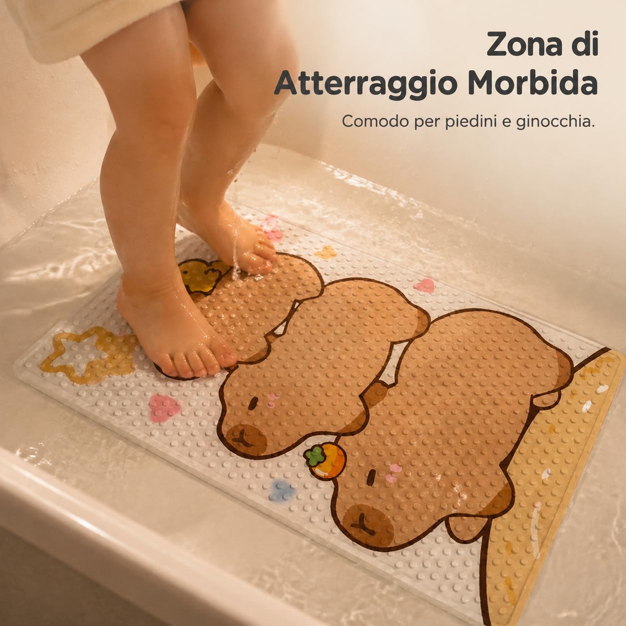 Tappetino da Bagno Antiscivolo in PVC, color to 4, 60x90cm | Ventose per fissaggio, Tappetino da vasca, In ambienti domestici, Per la famiglia moderna