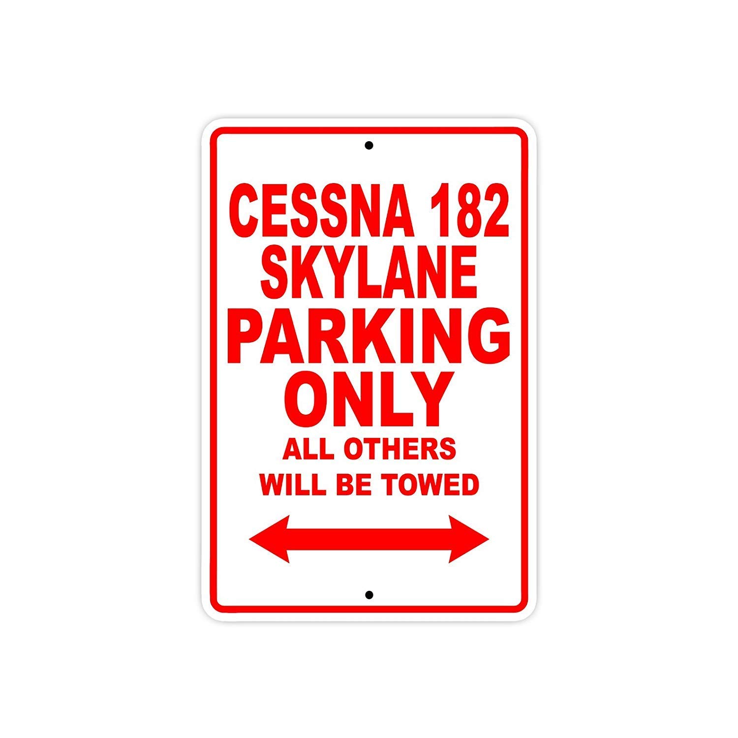 Unoopler Cessna 182 SKYLANE Parking Only All Others Will Be Towed Plane Jet Pilot Aircraft Novelty Garage Wall Decor Tin Sign 8x12 inch Sign Plate