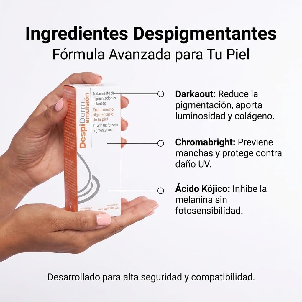 Despiderm Emulsión Pack | Emulsión Despigmentante para Manchas Faciales y Tono Irregular | Unifica | Iluminar y Mejorar la Apariencia de la Piel | Con Ácido Kójico, Fítico, Glicólico y Retinol (X3)