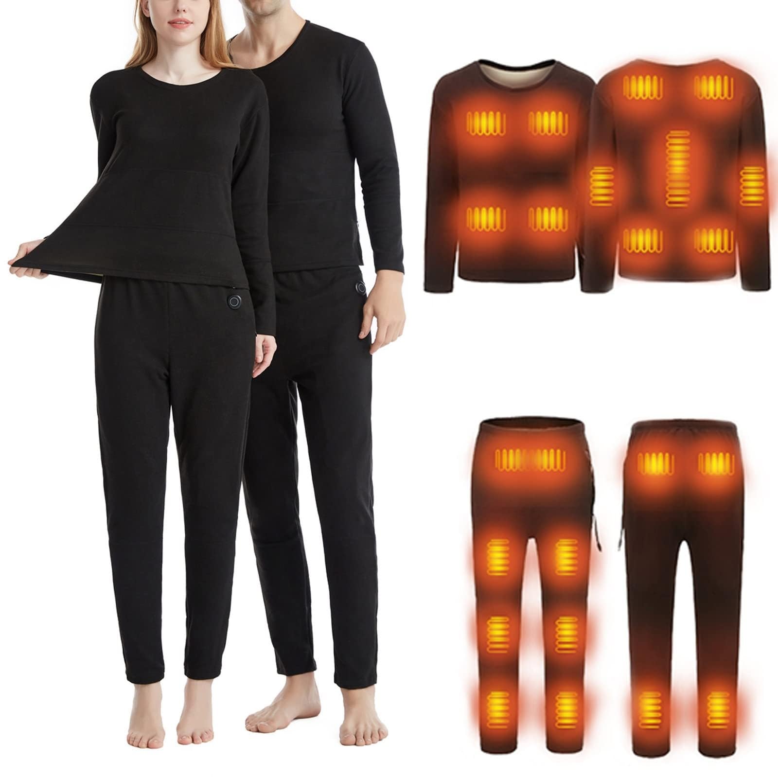 Beheizbare Thermohose mit Akku für Extreme Kälte Winterbekleidung Thermofleece Unterwäsche Indoor Outdoor Aktivitäten