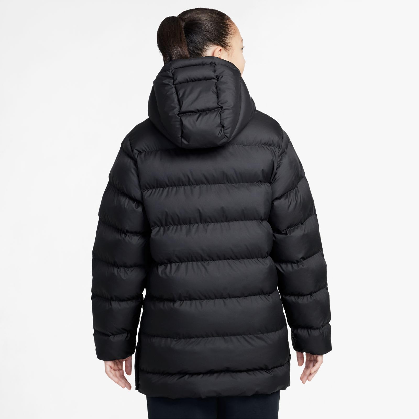 Nike Dziecięca kurtka puchowa K Nsw Tf Adp do połowy uda, czarna/biała, 158/170