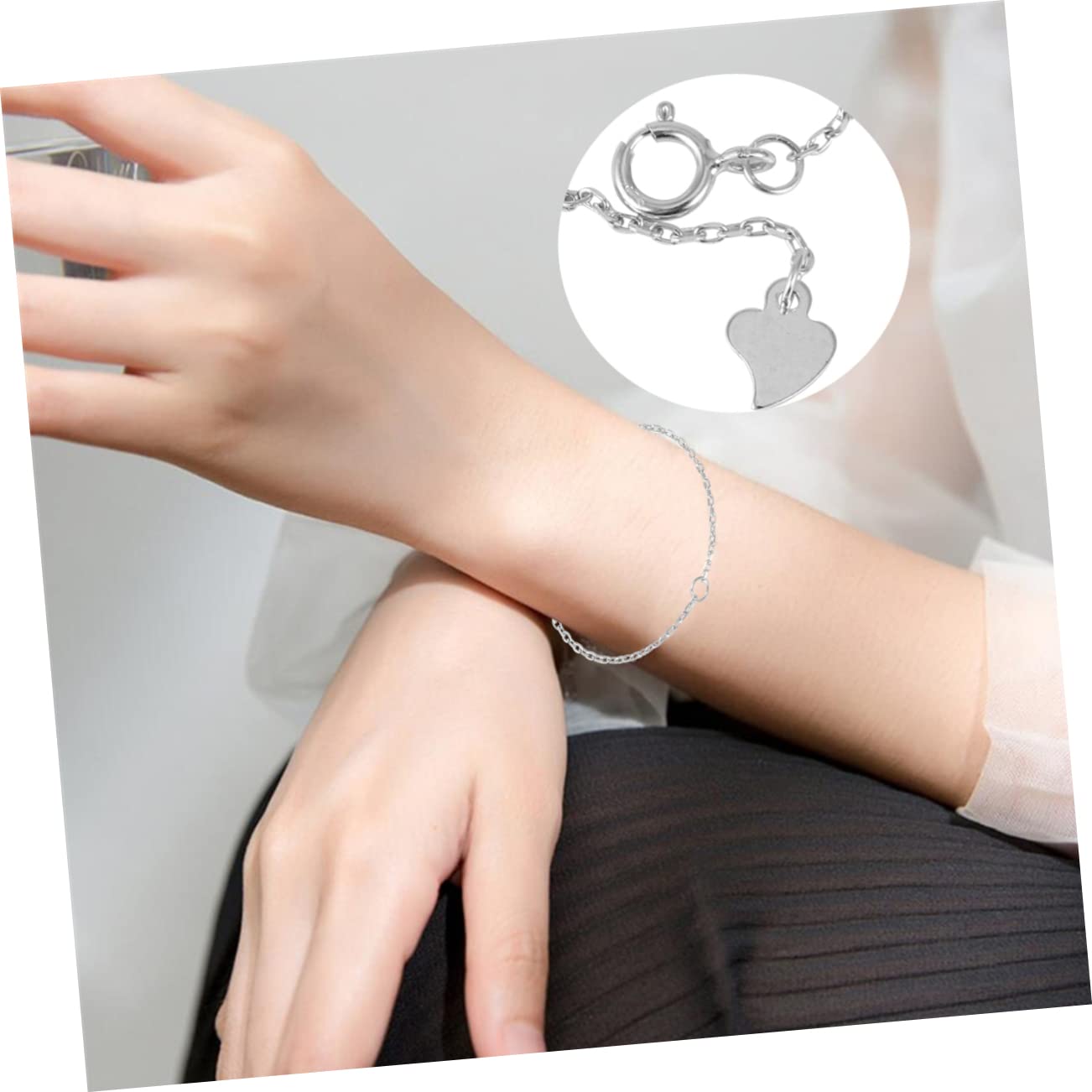 VILLCASE 9stücke Teiliges Kettenverlängerungen Aus Langlebigem Silber Für Armbänder Und Halsketten Mit Einzigartigem Design Und Praktischem Karabiner Für -schmuckgestaltung
