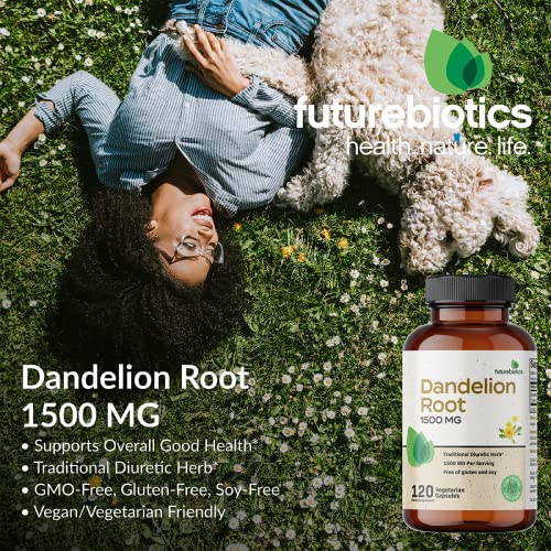 Futurebiotics Dandelion Root 1500 Mg Per Serving Tradional Diuretic Herb, Non-Gmo, 120 Vegetarian Capsules #TOP2