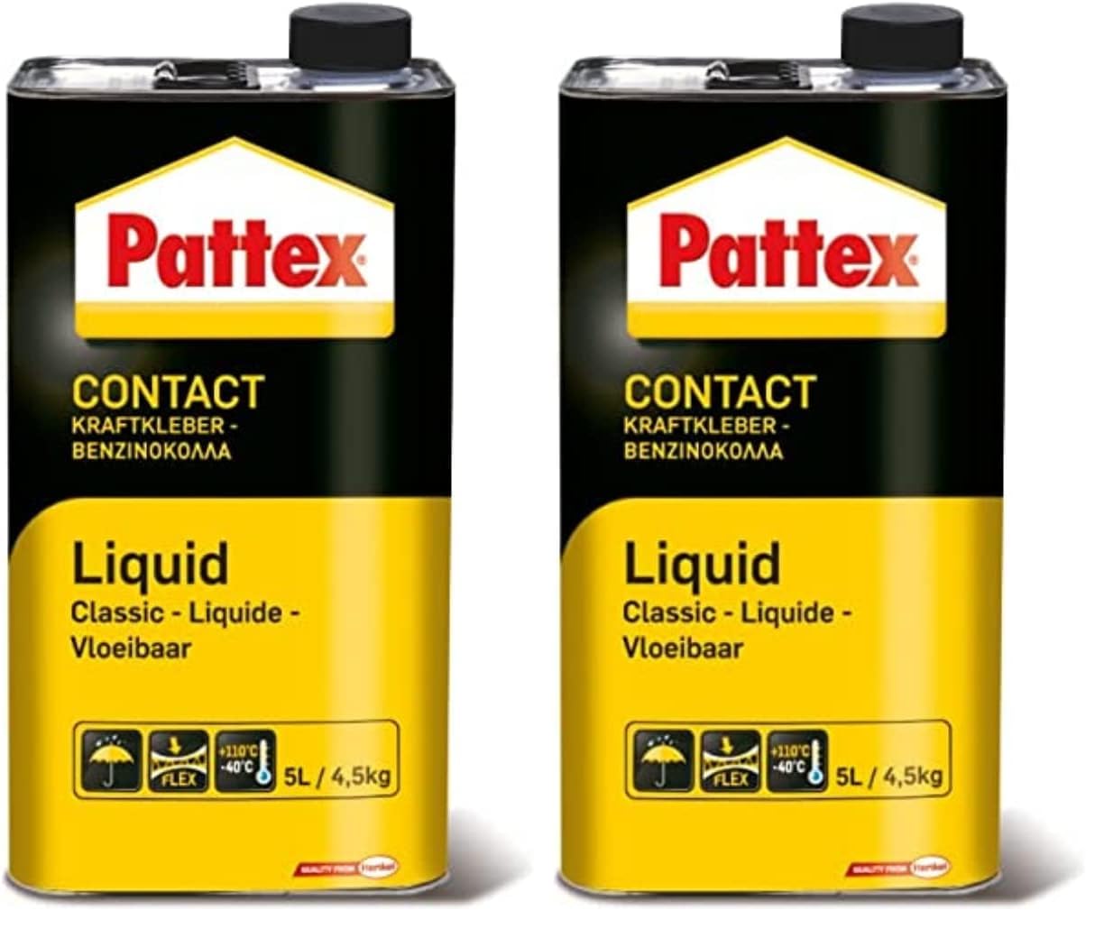 Colle contact Pattex néoprène liquide formule forte tous matériaux lot de 2 bidons 4.5kg