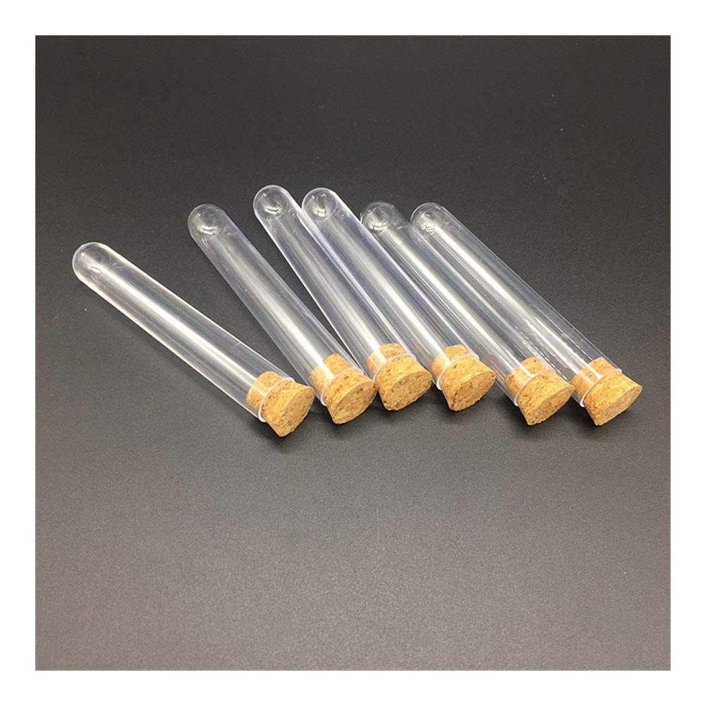 Probówki 10 szt. Uniwersalne plastikowe szklane probówki, 18x105mm, z korkiem sprzęt laboratoryjny, laboratorium szkolne ogólne