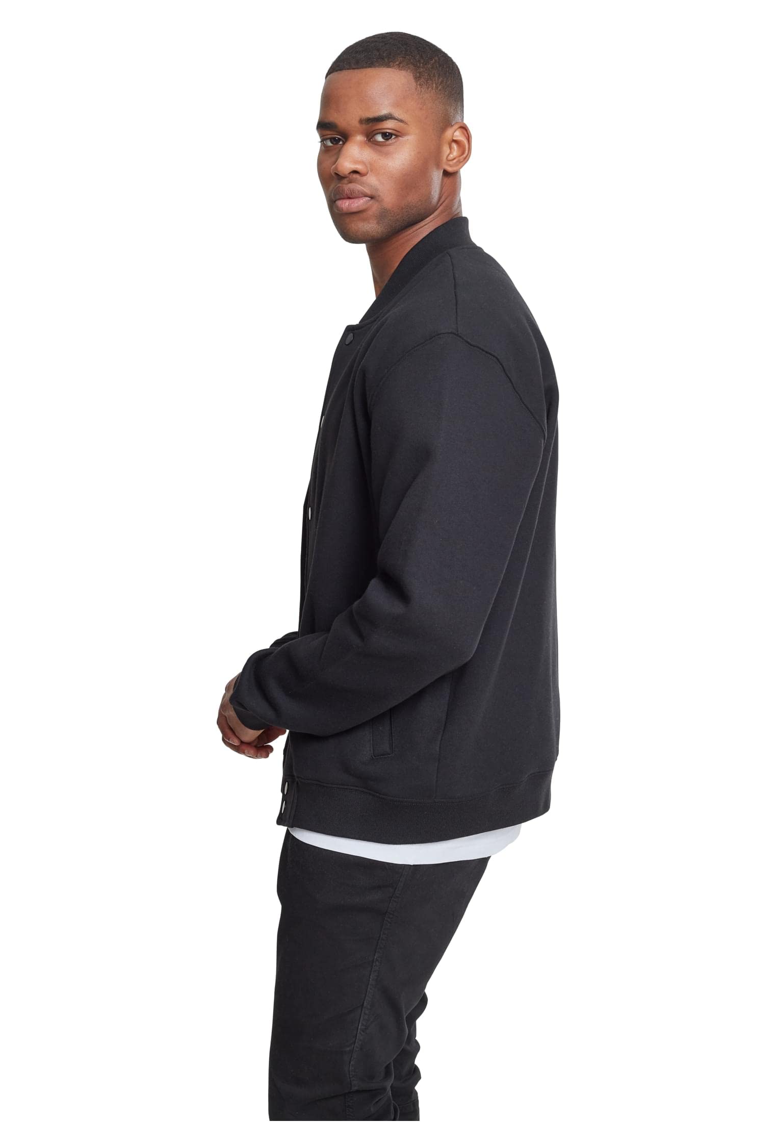 Urban Classics CazadoraTipo universitario Hombre Chaqueta Universitaria negro-blanco